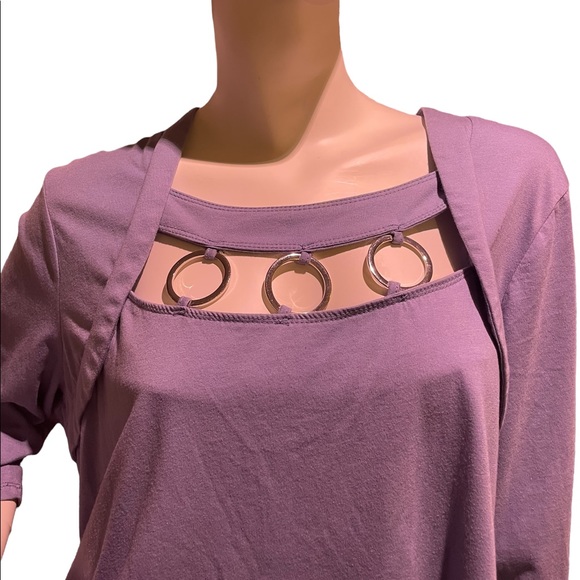 Addition Elle Plus Size 2X XL Blue 3/4 Length Sleeve Top - Picture 11 of 11